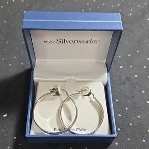 Elegant Silver Hoop Earrings